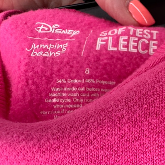 Disney Princess Sweatshirt, Jumping Beans, Softest Fleece, Size 8, Pink - Picture 3 of 3